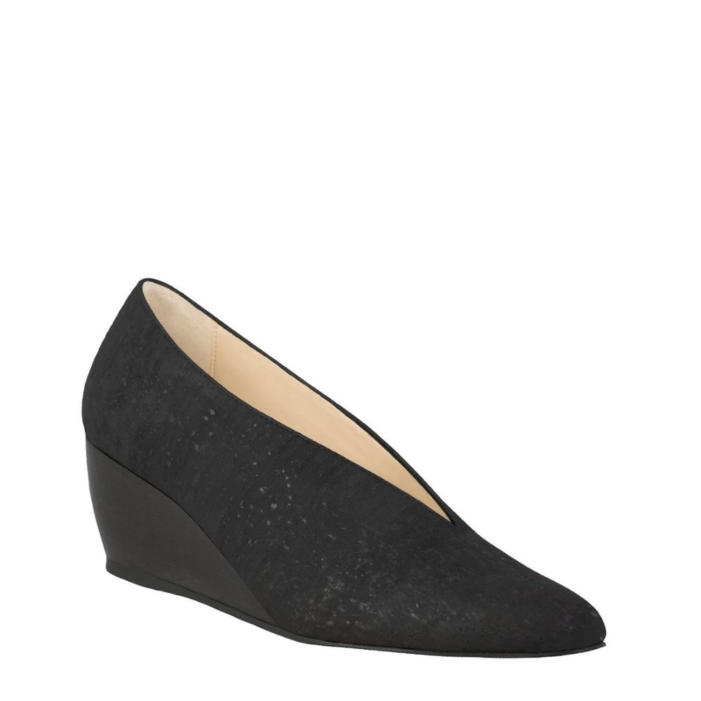Sydney Brown V-Wedge Charcoal Cork SIZE 36 - NEW